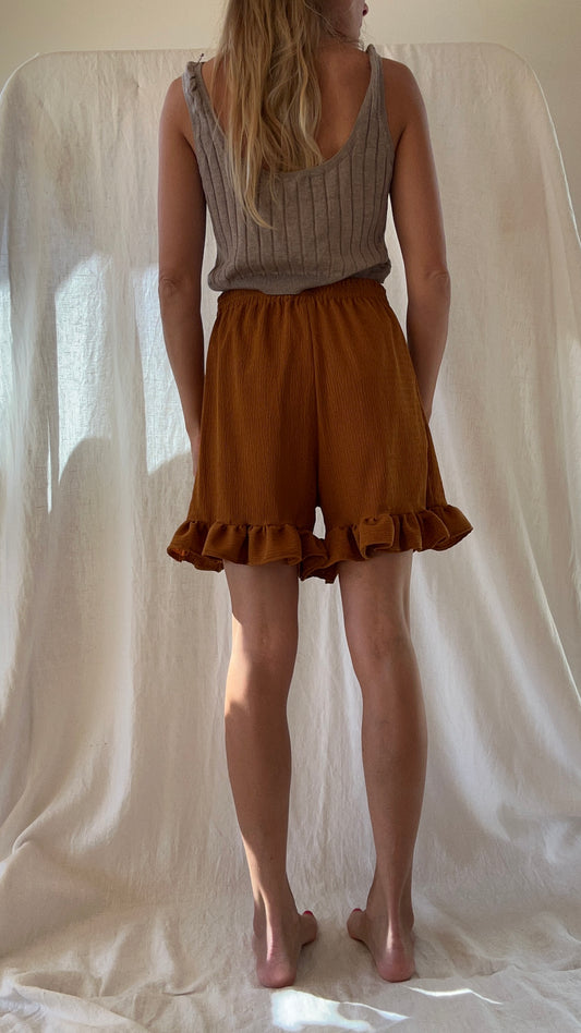 Short Oscar viscose terracotta