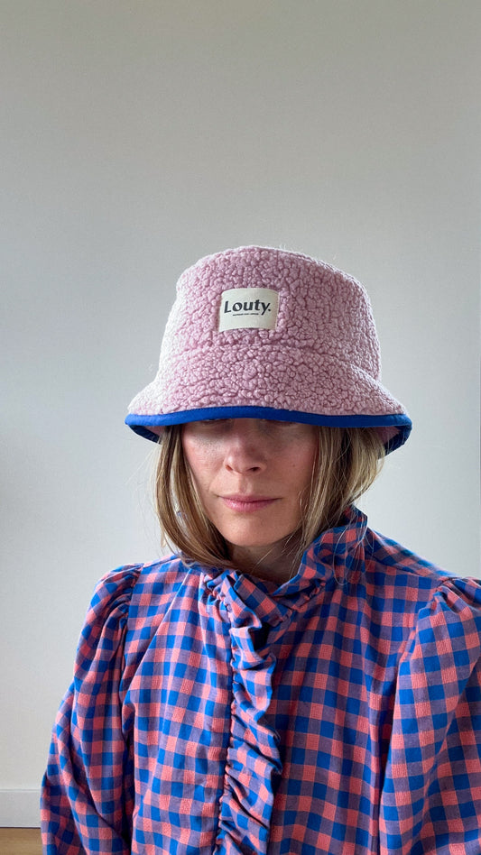 Bob Bobbie Rose pâle contour Bleu roi