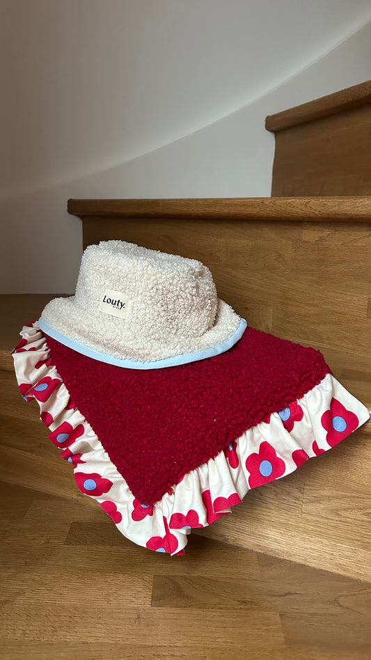 Pochette Fushia, motif Fleurs