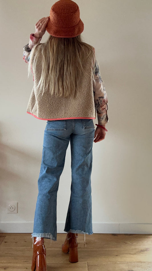 Gilet Gas Beige contour Corail