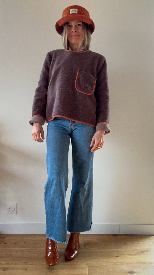 Pull Raph Marron contour Terracotta